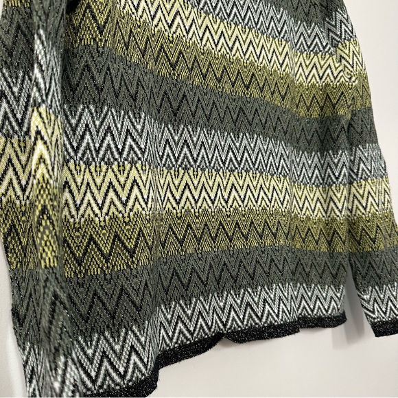 Danish brand Skovhuus sweater size large fair isle striped gold accents knit - Picture 11 of 11